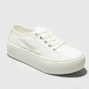 Women's Taryn Lace Up Sneakers White -  A New Day Sizes 8.5